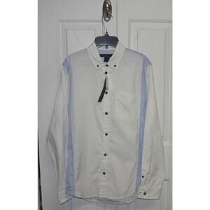 Marc by Marc Jacobs Mens Long Sleeve Shrunken Fit Button Down White/Blue XS $188